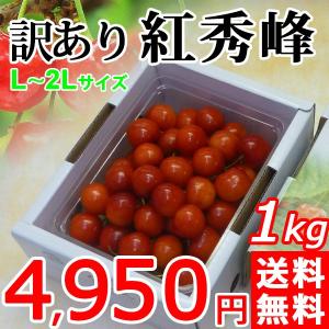 訳あり さくらんぼ 紅秀峰(秀・優品込みL-2Lサイズ 1kg) 送料無料 山形産 サクランボ 産地直送