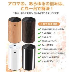 アロマディフューザー 水なし 車用 ディフュー...の詳細画像2