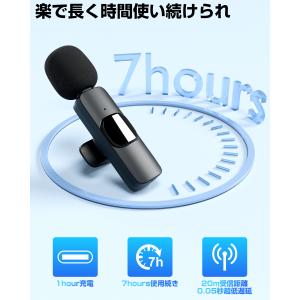 【2個セット】ワイヤレスマイク ピンマイク 2...の詳細画像5