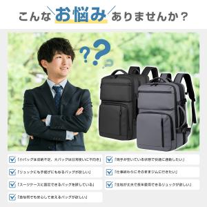 リュック メンズ 大容量36L 拡張できる ビ...の詳細画像1