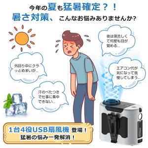扇風機 腰掛け扇風機 小型 携帯 首かけ 10...の詳細画像1