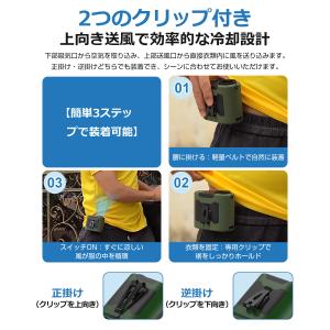 扇風機 腰掛け扇風機 小型 携帯 首かけ 10...の詳細画像4