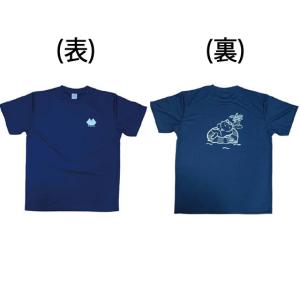 父の日 プレゼント 楯野川 たてにゃん ドライメッシュTシャツ 紺 Lサイズ 山形県 楯の川酒造 オリジナルグッズ｜syurakushop