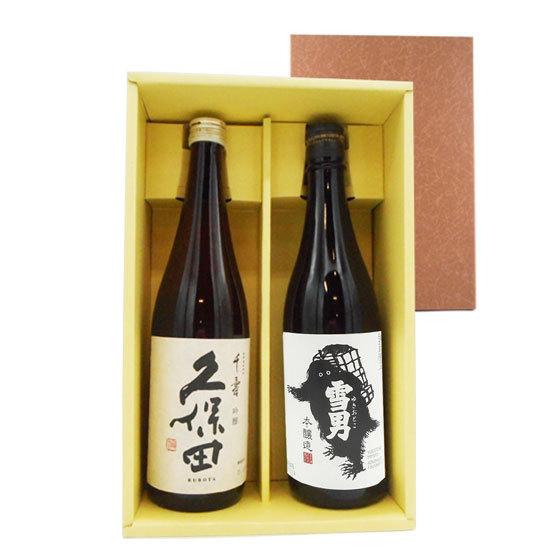 父の日 プレゼント 日本酒セット 美味しい新潟2銘柄 飲み比べセット「久保田」「鶴齢」 720ml ...