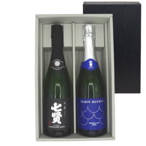 ギフト プレゼント 日本酒 七賢 スパークリング 山ノ霞 やまのかすみ&アラン・デュカス スパークリング サケ 720ml 2本 ギフトボックス入り 山梨県