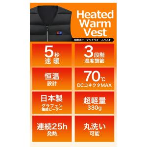 【クーポンで最安3980円】電熱ベスト 22枚...の詳細画像4