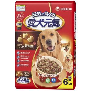 愛犬元気 全成長段階用 ビーフ・緑黄色野菜・小魚入り ( 6kg