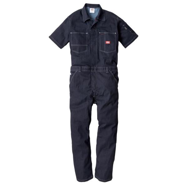 【在庫有・即納】Dickies ディッキーズ 半袖つなぎ L D-752 ストレッチ インディゴ 作...