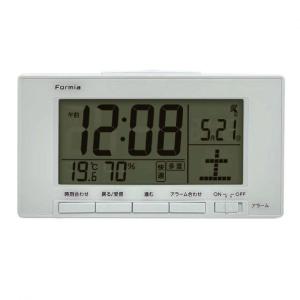 電波デジタルロック フォルミア HT-034RC ブラウン　環境目安表示付 電波時計 温度 湿度 カレンダー 乾電池式 保土ヶ谷電子販売