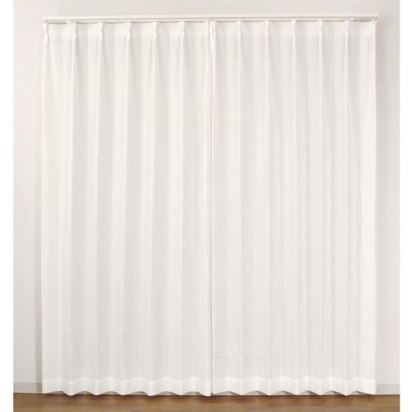 ユニベール レース アークレース 約100×198cm 2枚組 ホワイト
