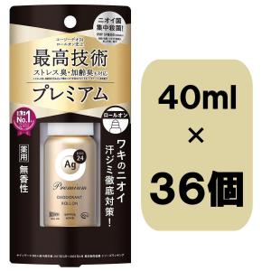 【まとめ買い】ファイントゥデイ エージーデオ２４　プレミアムデオドラントロールオン（無香性）４０ｍｌ×３６個　ケース売り