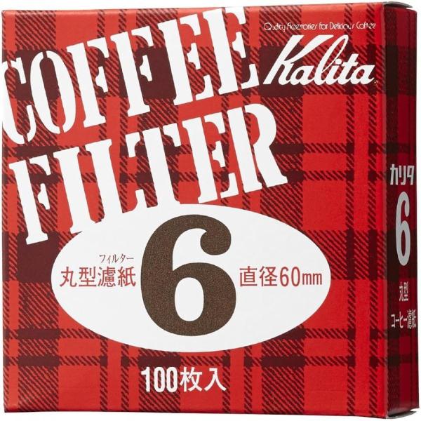 Kalita カリタ 21007 丸ロシ #6（100枚） 日本製 濾紙 丸型フィルター モカエキス...
