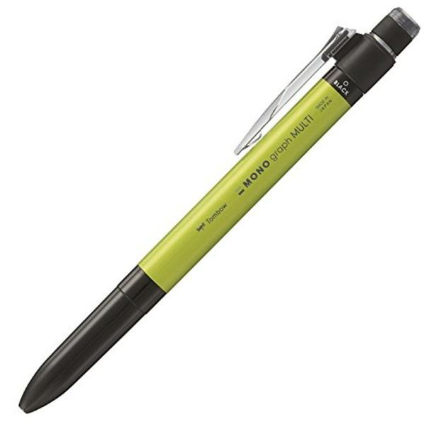 トンボ鉛筆 多機能ペン 2&amp;S+消しゴム MONO モノグラフマルチ ライム CPA-161E