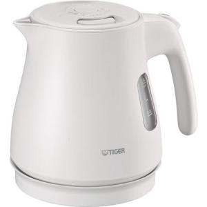 【在庫有・即納】タイガー魔法瓶 電気ケトル 0.8L マットホワイト PCM-A081WM 省スチーム設計 スピード沸とう 転倒もれ防止
