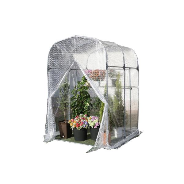 南栄工業 温室 グリーンハウス NH-5 本体一式 棚付き 0.5坪 組立式 鉢植え 花 観葉植物 ...