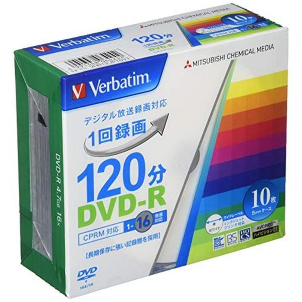 三菱ケミカルメディア Verbatim 1回録画用DVD-R(CPRM) VHR12JP10V1 (...