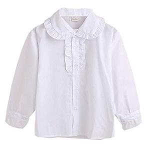 なないろ館 ブラウス 長袖 白色 女の子