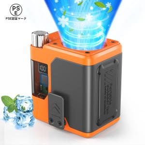 腰掛け扇風機【モバイルバッテリー機能搭載&10000mAh大容量&40H超長時間稼働】1台多役 100段階無段階調節 ベルトファン 多機能 腰掛け/卓上/手持ち