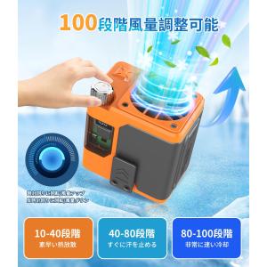 腰掛け扇風機【モバイルバッテリー機能搭載&am...の詳細画像3