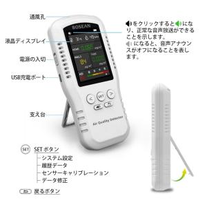 臭気測定器 空気測定器 測定器 pm2.5 T...の詳細画像3