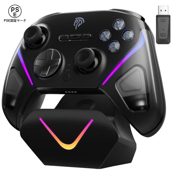 EasySMX D10 PC コントローラー 充電ドック 無線 ゲームパッド TMR ジョイスティッ...