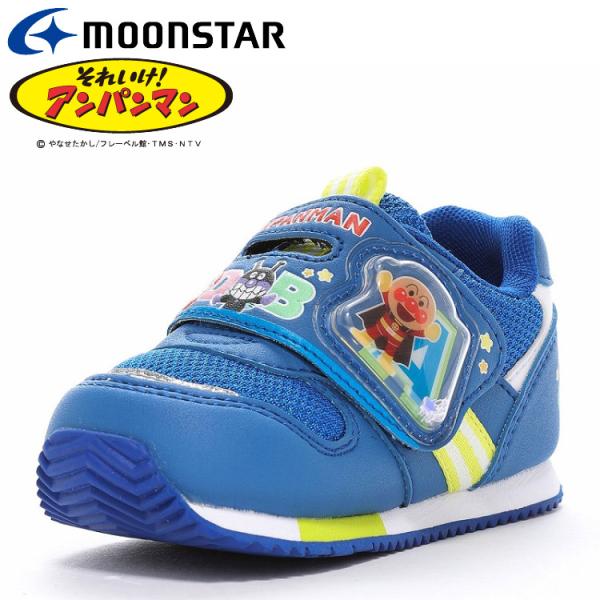 ムーンスター AP B57 ブルー 12111595 アンパンマン 子供靴 ベビー シューズ
