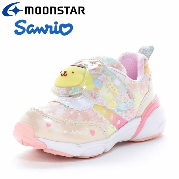 ムーンスター SA C040LE ベージュ 12187068 サンリオ ポムポムプリン 子供靴 キッ...