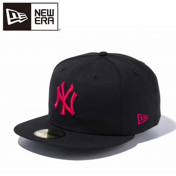 ニューエラ 59FIFTY ニューヨーク・ヤンキース ブラック × ストロベリー 14525209