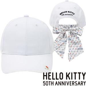 HELLO KITTY ハロー・キティ 50周年 ゴルフ キティリボン付き キャップ 84032370 Lynx Golf｜szone