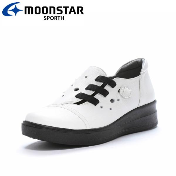 ムーンスター SP9033 ホワイト 42301071 スポルス レディース コンフォート シューズ