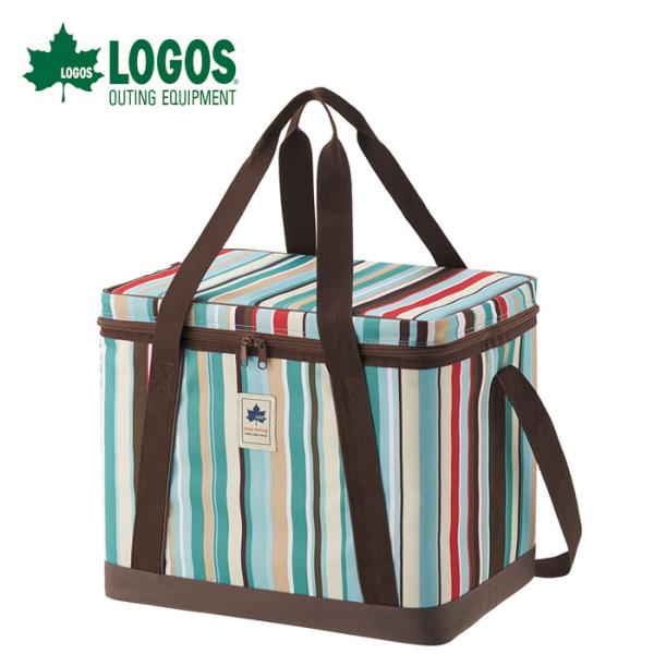 ロゴス LOGOS 抗菌・デザインクーラー37(ブルーストライプ) 81670681