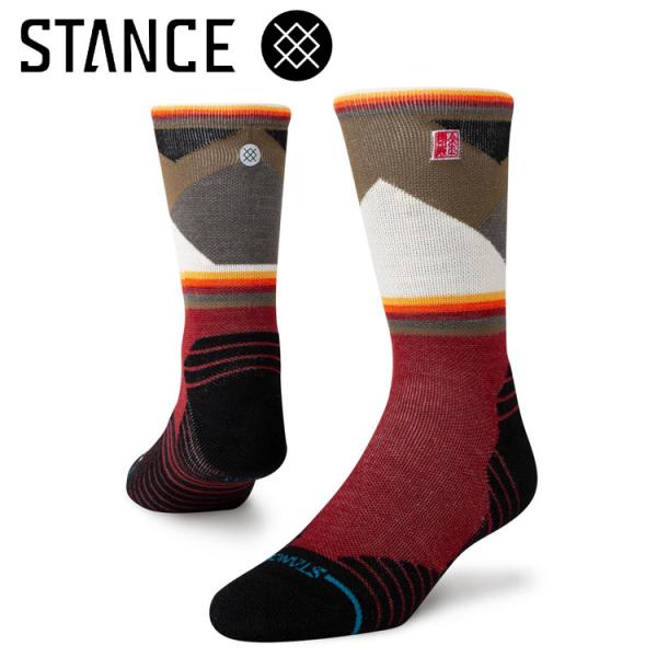 スタンス JIMMY CHIN MID WOOL CREW A458C24JIMRED メンズ