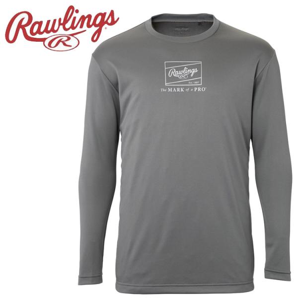 ローリングス Rawlings ナガソデロゴプリント Tシャツ AST15S06-CGRY