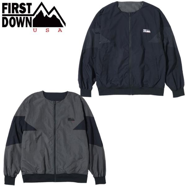 FIRST DOWN USA リバーシブル ノーカラー ブルゾン REVERSIBLE NOCOLL...
