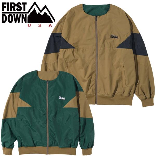 FIRST DOWN USA リバーシブル ノーカラー ブルゾン REVERSIBLE NOCOLL...