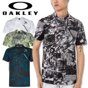 オークリー ゴルフ SKULL ICY BREATH DIGITAL MOCK SHIRT 半袖ポロシャツ メンズ 春夏 ゴルフウェア FOA405139｜szone