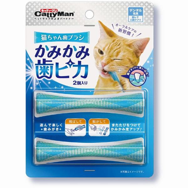 ドギーマンハヤシ 猫ちゃん歯ブラシ かみかみ歯ピカ 2個入り