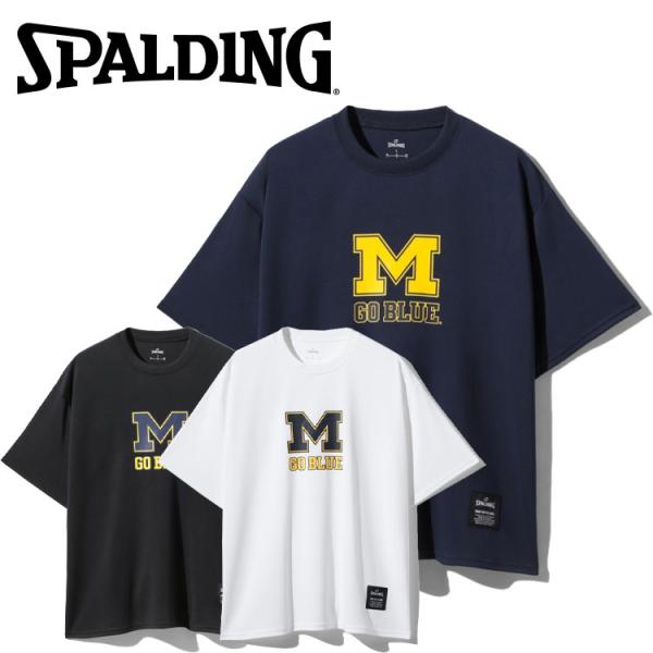 スポルディング Tシャツ ミシガン M ゴーブルー ロゴ SMT26021M