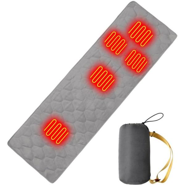 寝袋用発熱パッド シュラフ ホットマット 速暖 3段階温度調整 寒さ対策 USB 電熱 モバイルバッ...