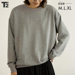 再々入荷 XLサイズ新登場 トレーナー レディース メンズ ママサイズ ペアルック 親子ペア 親子コーデ トップス 裏毛  無地 長袖トレーナー T2 ティーツー