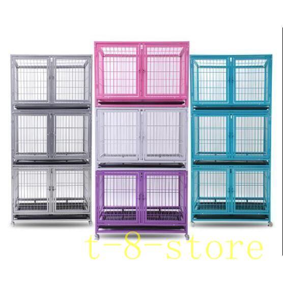 ペットゲージ ペットホテル ペットショップ クリニック 犬小屋 大型2段 ###ゲージD192###