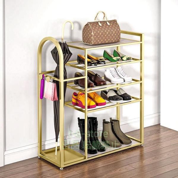 下駄箱 傘の鉄の彫刻のラック傘のスタンドの北欧の創造的な靴の棚の貯蔵オーガナイザーホームベッドルーム...