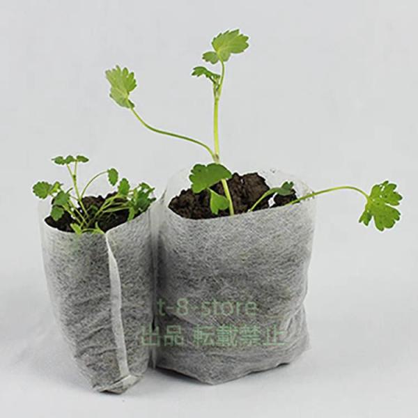 100個の不織布苗ポットバッグ 生分解性環境に優しい白い植栽バッグ保育園バッグ植物生地成長株式会社錦...