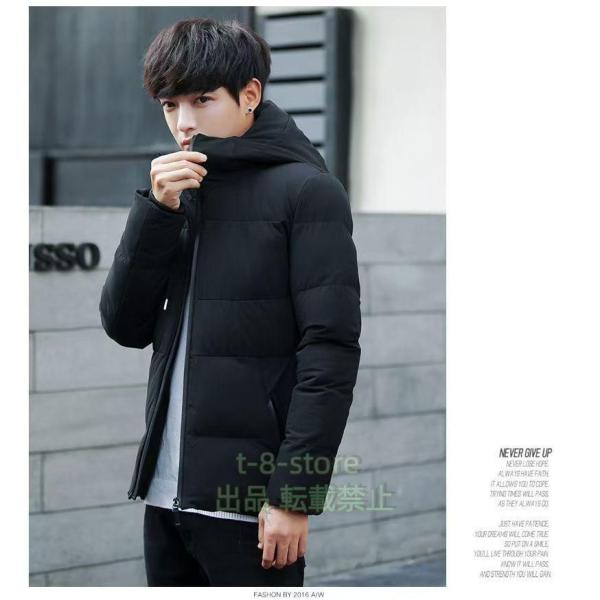 ジャケット メンズ 中綿 フード付き 2023 おしゃれ ショート コート 男性 長袖 暖かい 厚く...