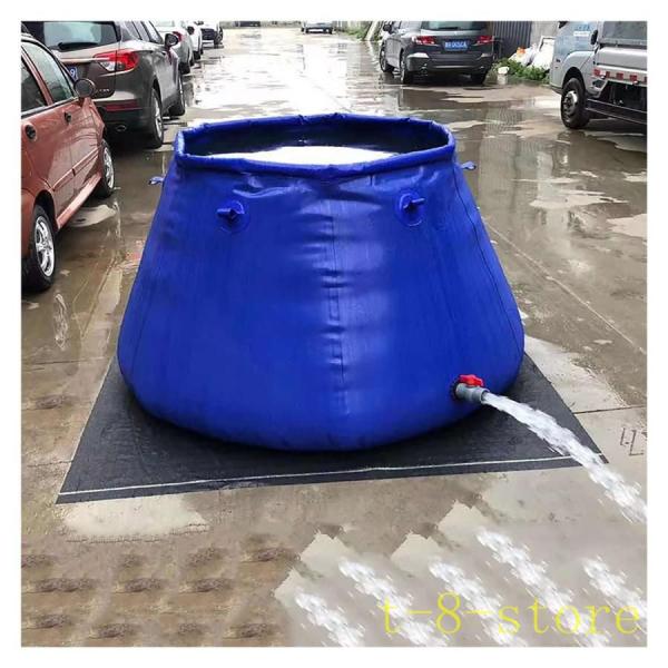 貯水タンク 水袋 2000L 大型貯水コンテナバッグ、 青いポリ塩化ビニールの耐霜性貯水池、 非常用...