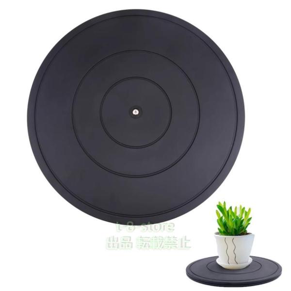 回転盤 360回転 ターンテーブル 回転台 丸型 小型 薄型 ブラック モニター用 テレビ モニター...