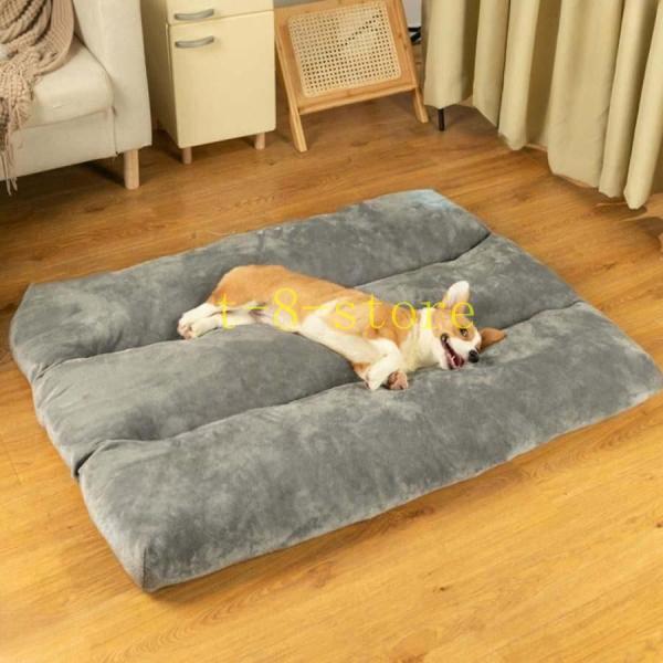 ペットマット 滑り止め 洗える 犬 ベッド 猫 ベッド ジッパー付き カバー外し可能ペットベッド 犬...
