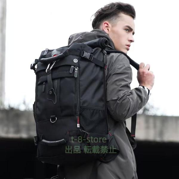 リュック 50L 大容量 メンズ 黒 4way 40L 防犯 バッグ アウトドア ビジネスリュック ...