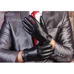 手袋　メンズ　革手袋　レザー グローブ　裏起毛 革 防寒 バイク 液晶タッチ パネル対応 スマートフ...