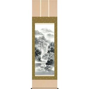 掛軸 水墨山水 森 雪堂 尺五立 掛け軸 : 古都-京都 掛け軸専門店文永堂